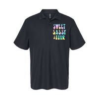 Sweet Sassy And Four 4th Birthday Girl Tie Dye 4 Year Old Softstyle Adult Sport Polo