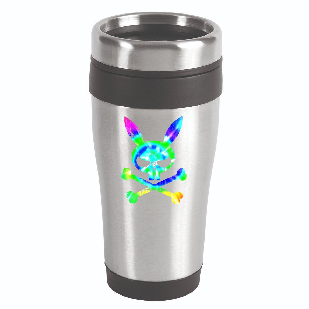 Scary Skull And Crossbones Bad Rabbit Horror Bunny Tie Dye Gift 16oz Travel Tumbler