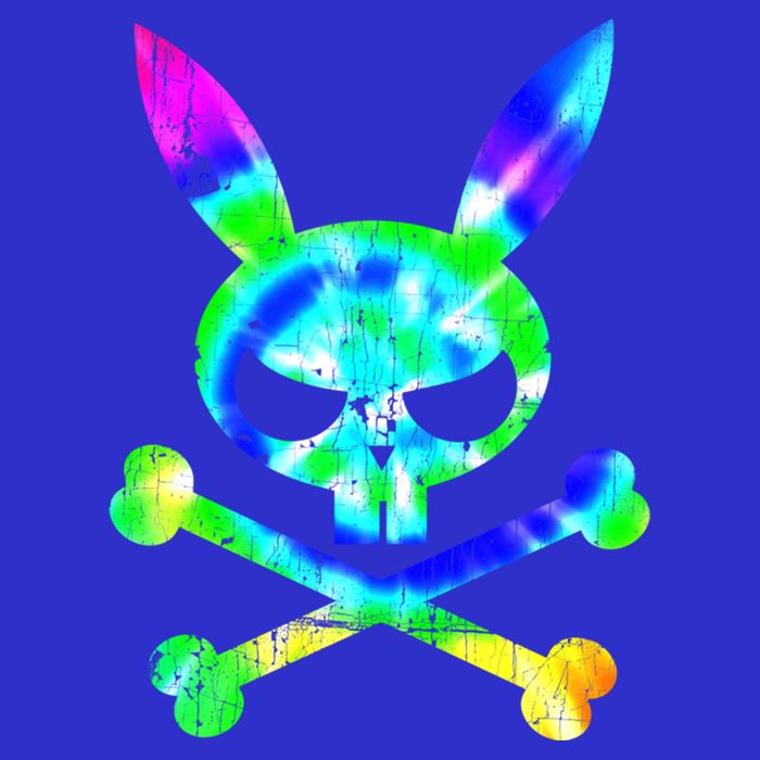 Scary Skull And Crossbones Bad Rabbit Horror Bunny Tie Dye Gift 16 in Basic Backpack