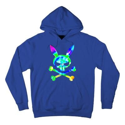 Scary Skull And Crossbones Bad Rabbit Horror Bunny Tie Dye Gift Tall Hoodie
