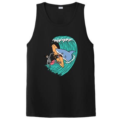 Surfing Sharks Attack Surfers Gift PosiCharge Competitor Tank