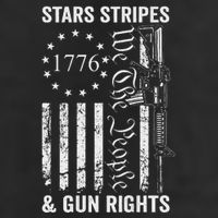 Stars Stripes And Gun Rights Pro Guns 2nd Amendment 7 Panel Mesh Trucker Snapback Hat
