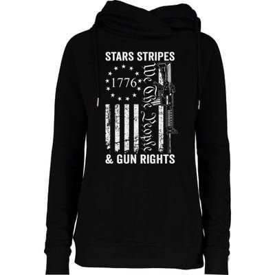 Stars Stripes And Gun Rights Pro Guns 2nd Amendment Womens Funnel Neck Pullover Hood