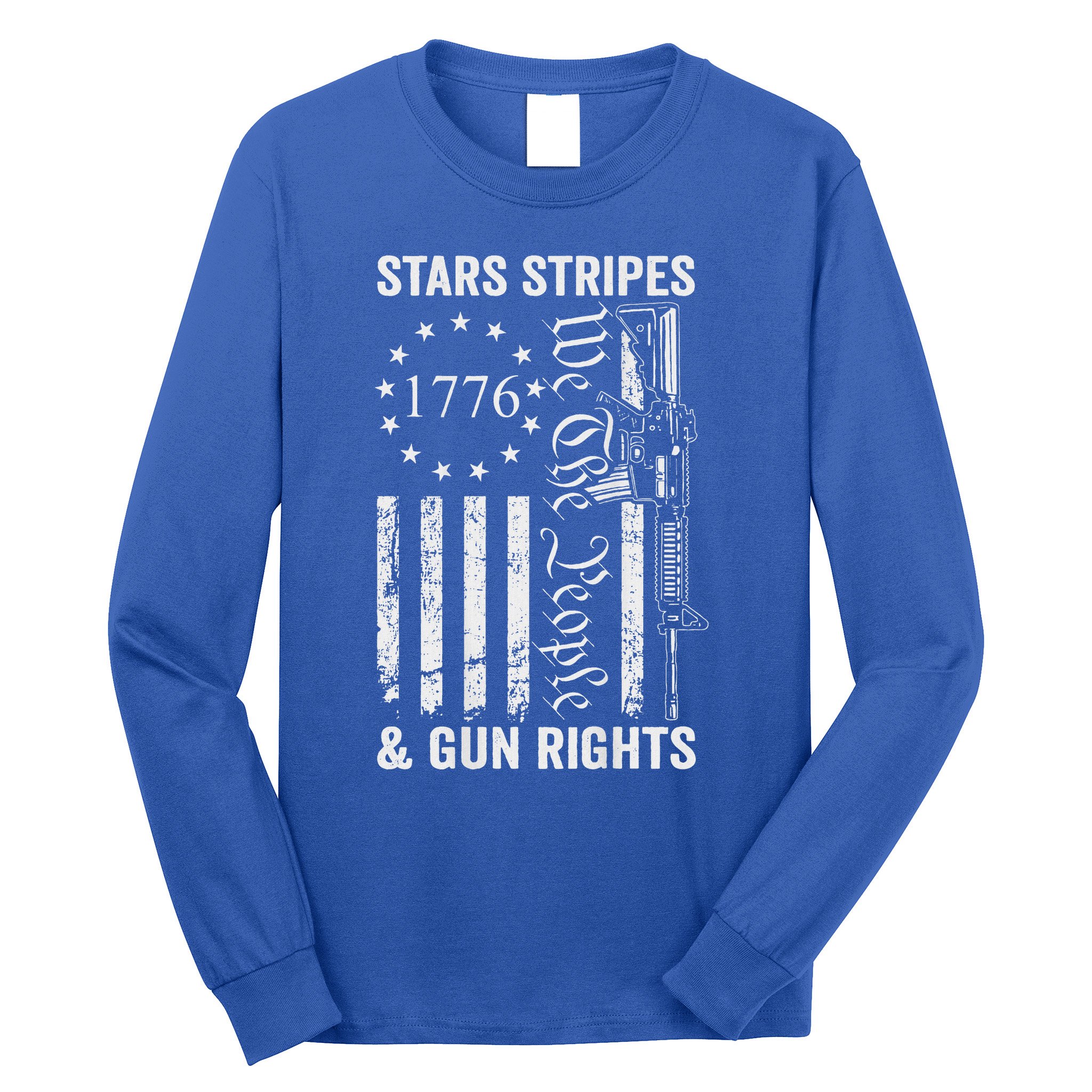 Stars Stripes And Gun Rights Pro Guns 2nd Amendment Long Sleeve Shirt
