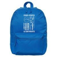 Stars Stripes And Gun Rights Pro Guns 2nd Amendment 16 in Basic Backpack