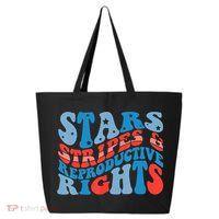 Stars Stripes And Equal Rights 4th Of July 25L Jumbo Tote