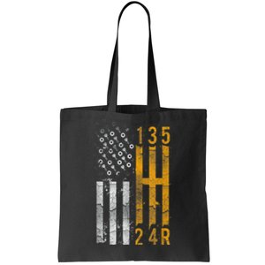 Stick Shift American Flag Muscle Car Mechanic Tote Bag