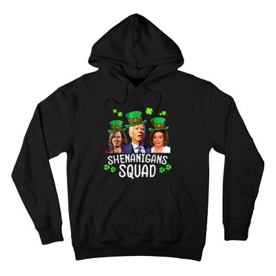 Shenanigans Squad Anti Biden Shamrock St Patrick's Day Funny Hoodie