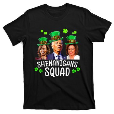 Shenanigans Squad Anti Biden Shamrock St Patrick's Day Funny T-Shirt