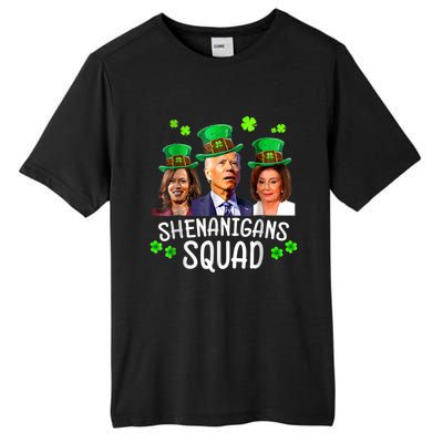 Shenanigans Squad Anti Biden Shamrock St Patrick's Day Funny Tall Fusion ChromaSoft Performance T-Shirt