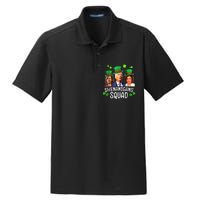 Shenanigans Squad Anti Biden Shamrock St Patrick's Day Funny Dry Zone Grid Polo