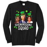 Shenanigans Squad Anti Biden Shamrock St Patrick's Day Funny Tall Sweatshirt