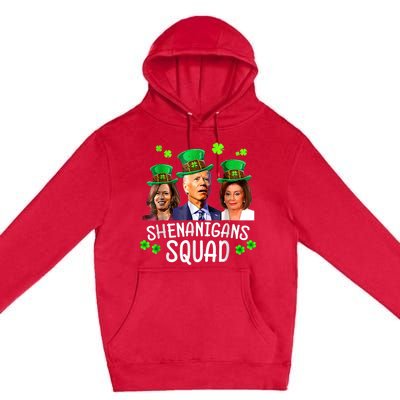 Shenanigans Squad Anti Biden Shamrock St Patrick's Day Funny Premium Pullover Hoodie