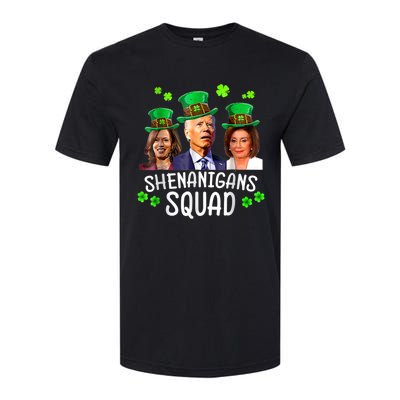 Shenanigans Squad Anti Biden Shamrock St Patrick's Day Funny Softstyle CVC T-Shirt