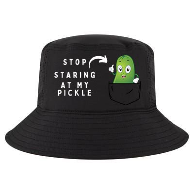 Stop Staring At My Pickle Adult Humor Pickle Lover Cool Comfort Performance Bucket Hat