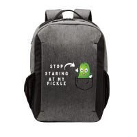 Stop Staring At My Pickle Adult Humor Pickle Lover Vector Backpack