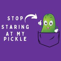 Stop Staring At My Pickle Adult Humor Pickle Lover Baby Bodysuit