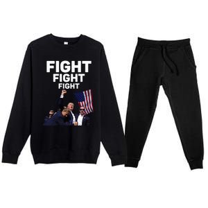 Survived Shot At Election Rally Donald Trump 2024 Premium Crewneck Sweatsuit Set