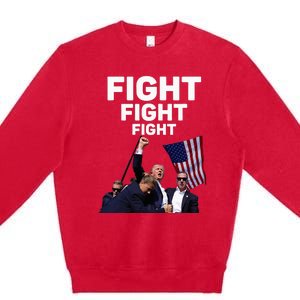 Survived Shot At Election Rally Donald Trump 2024 Premium Crewneck Sweatshirt