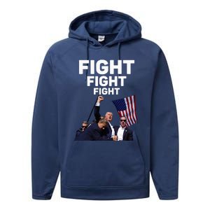 Survived Shot At Election Rally Donald Trump 2024 Performance Fleece Hoodie