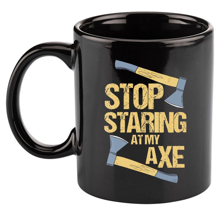 Stop Staring At My Axe Funny Axe Throwing Lover Mp 11oz C Handle Ceramic Mug