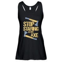 Stop Staring At My Axe Funny Axe Throwing Lover Mp Ladies Essential Flowy Tank