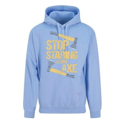 Stop Staring At My Axe Funny Axe Throwing Lover Mp Unisex Surf Hoodie