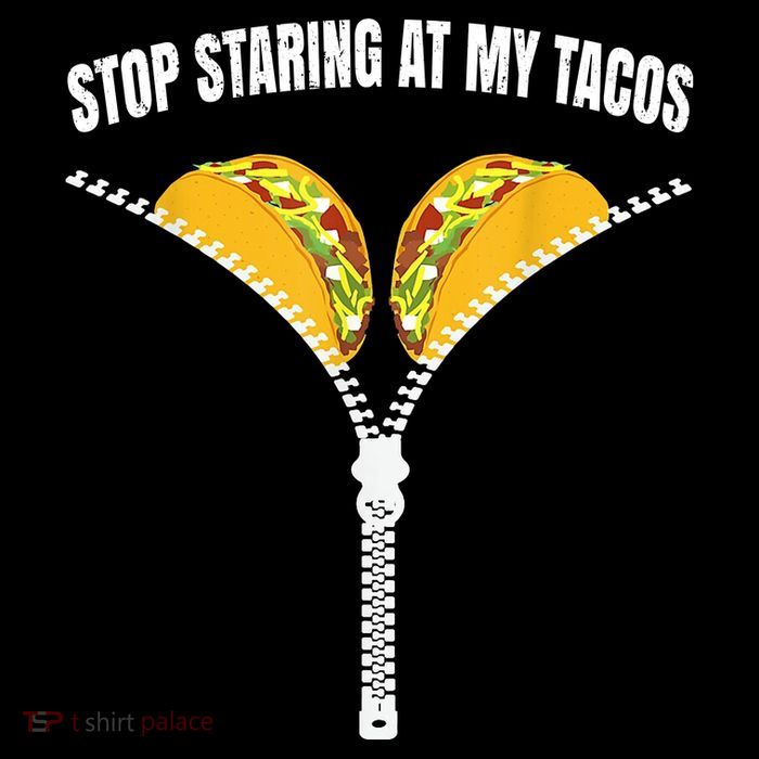 Stop Staring At My Tacos Zip Funny Sustainable Bucket Hat