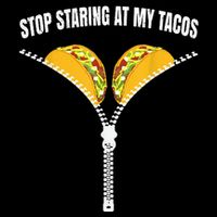 Stop Staring At My Tacos Zip Funny Flatbill Hat