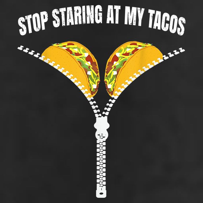 Stop Staring At My Tacos Zip Funny Golf Towel