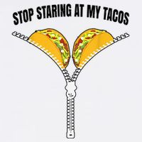 Stop Staring At My Tacos Zip Funny Garment-Dyed Sweatshirt