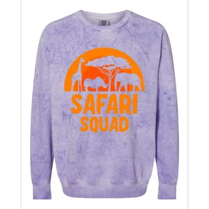 Safari Squad Africa Family Trip Gift Colorblast Crewneck Sweatshirt