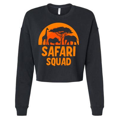 Safari Squad Africa Family Trip Gift Cropped Pullover Crew