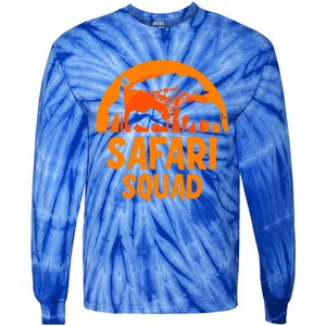 Safari Squad Africa Family Trip Gift Tie-Dye Long Sleeve Shirt