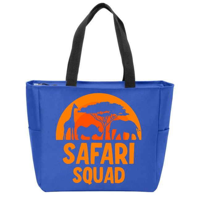 Safari Squad Africa Family Trip Gift Zip Tote Bag