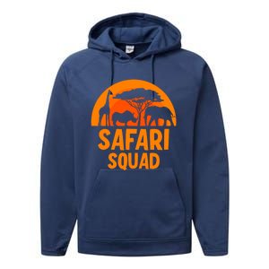 Safari Squad Africa Family Trip Gift Performance Fleece Hoodie