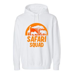 Safari Squad Africa Family Trip Gift Garment-Dyed Fleece Hoodie