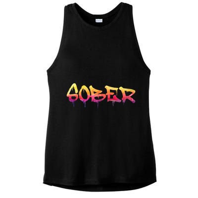 Sober Sobriety Anniversary Recovery Sober Aa Na Ladies PosiCharge Tri-Blend Wicking Tank