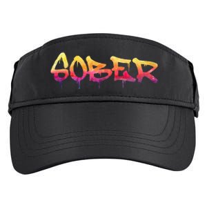 Sober Sobriety Anniversary Recovery Sober Aa Na Adult Drive Performance Visor