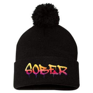 Sober Sobriety Anniversary Recovery Sober Aa Na Pom Pom 12in Knit Beanie