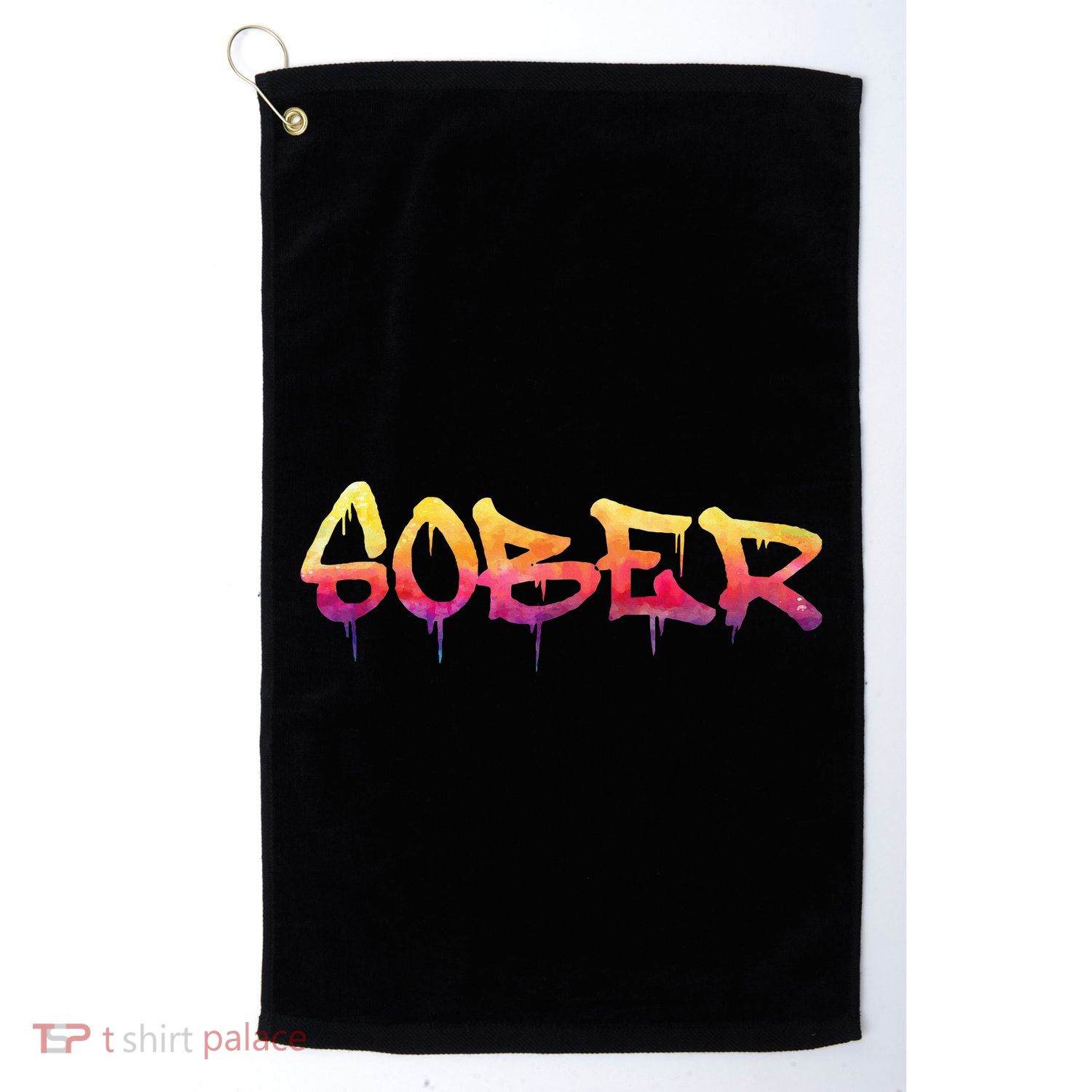 Sober Sobriety Anniversary Recovery Sober Aa Na Golf Towel