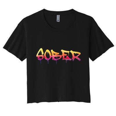 Sober Sobriety Anniversary Recovery Sober Aa Na Crop Top