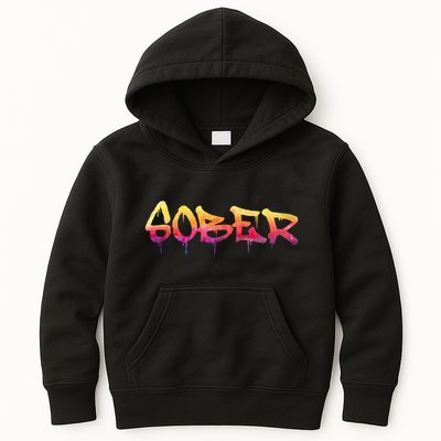 Sober Sobriety Anniversary Recovery Sober Aa Na Kids Hoodie