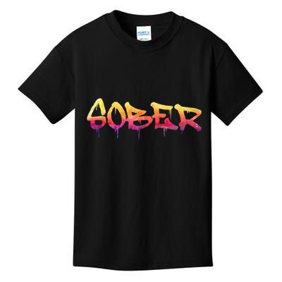 Sober Sobriety Anniversary Recovery Sober Aa Na Kids T-Shirt