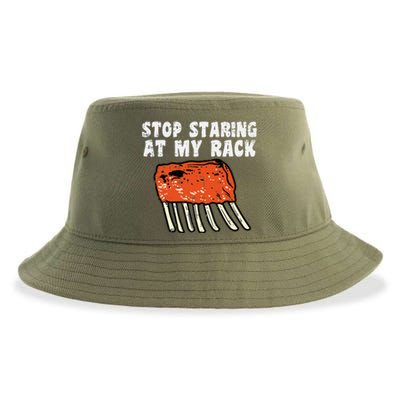 Stop Staring At My Rack Bbq Ribs Barbecue Grill Sustainable Bucket Hat