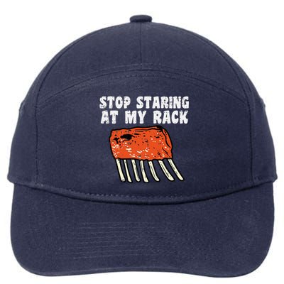 Stop Staring At My Rack Bbq Ribs Barbecue Grill 7-Panel Snapback Hat