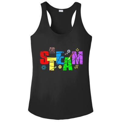 STEAM Science and Art STEM Creativity Maker Ladies PosiCharge Competitor Racerback Tank