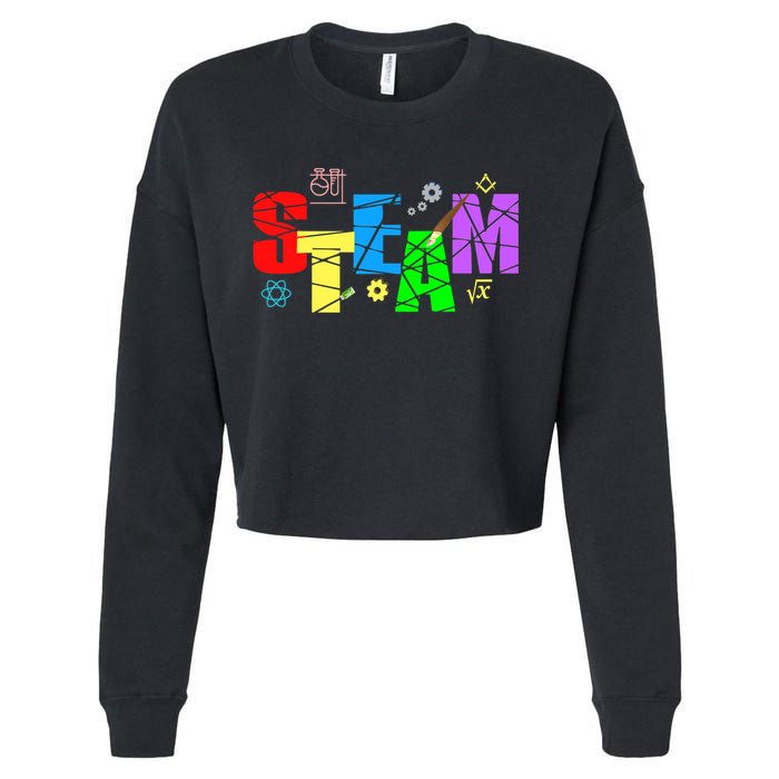 STEAM Science and Art STEM Creativity Maker Cropped Pullover Crew
