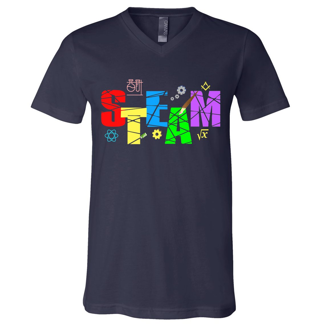 STEAM Science and Art STEM Creativity Maker V-Neck T-Shirt