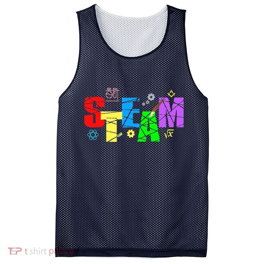 STEAM Science and Art STEM Creativity Maker Mesh Reversible Basketball Jersey Tank